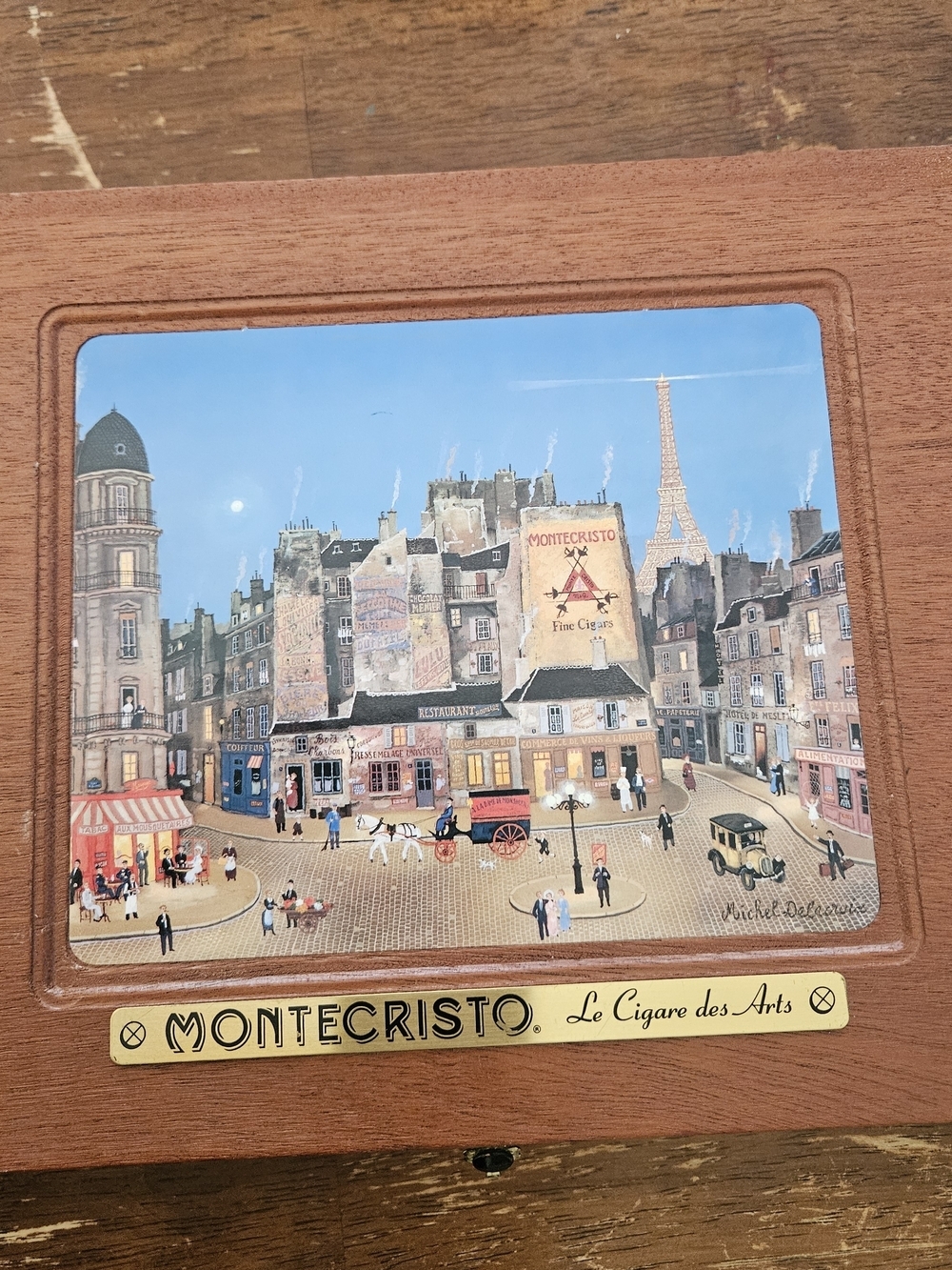 Monte Cristo Collectable Vintage Wood Decorative Cigar Box Paris Craft Storage